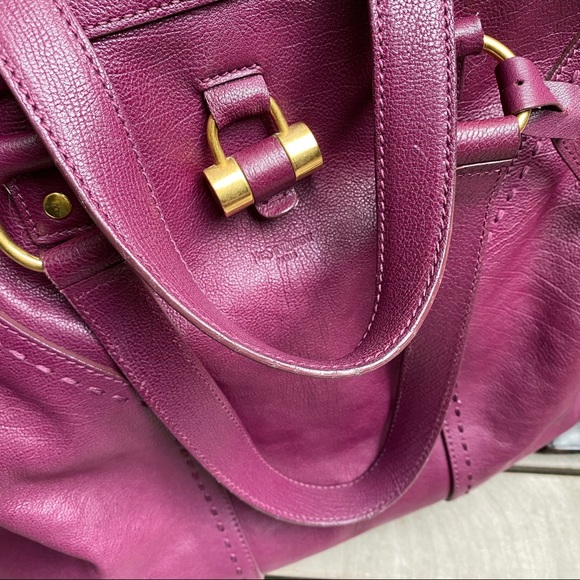 YVES SAINT LAURENT Magenta Shoulder Bag - Picture 5 of 10